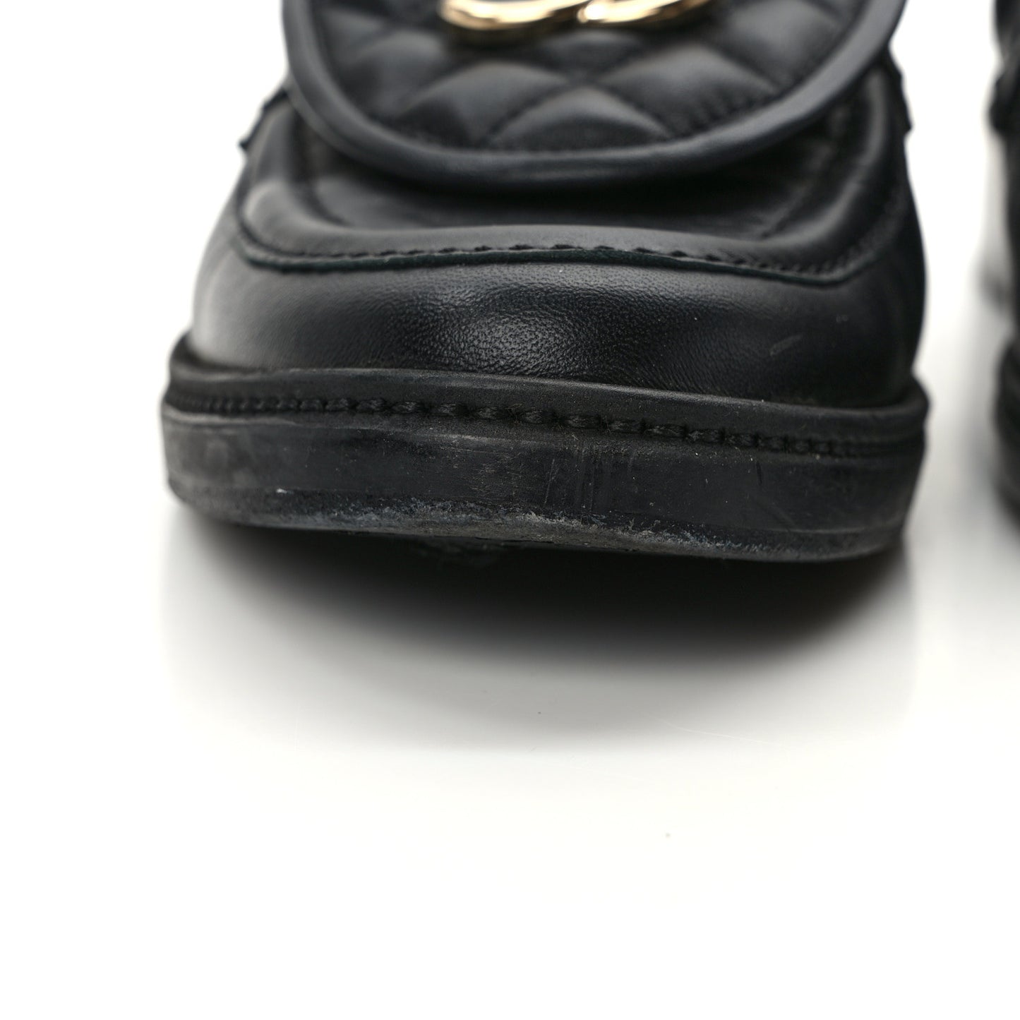 Lambskin Quilted CC Turnlock Loafers 39.5 Black