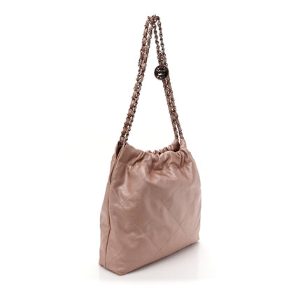 Chanel Metallic Calfskin Quilted Small Chanel 22 Pink 4 of 15