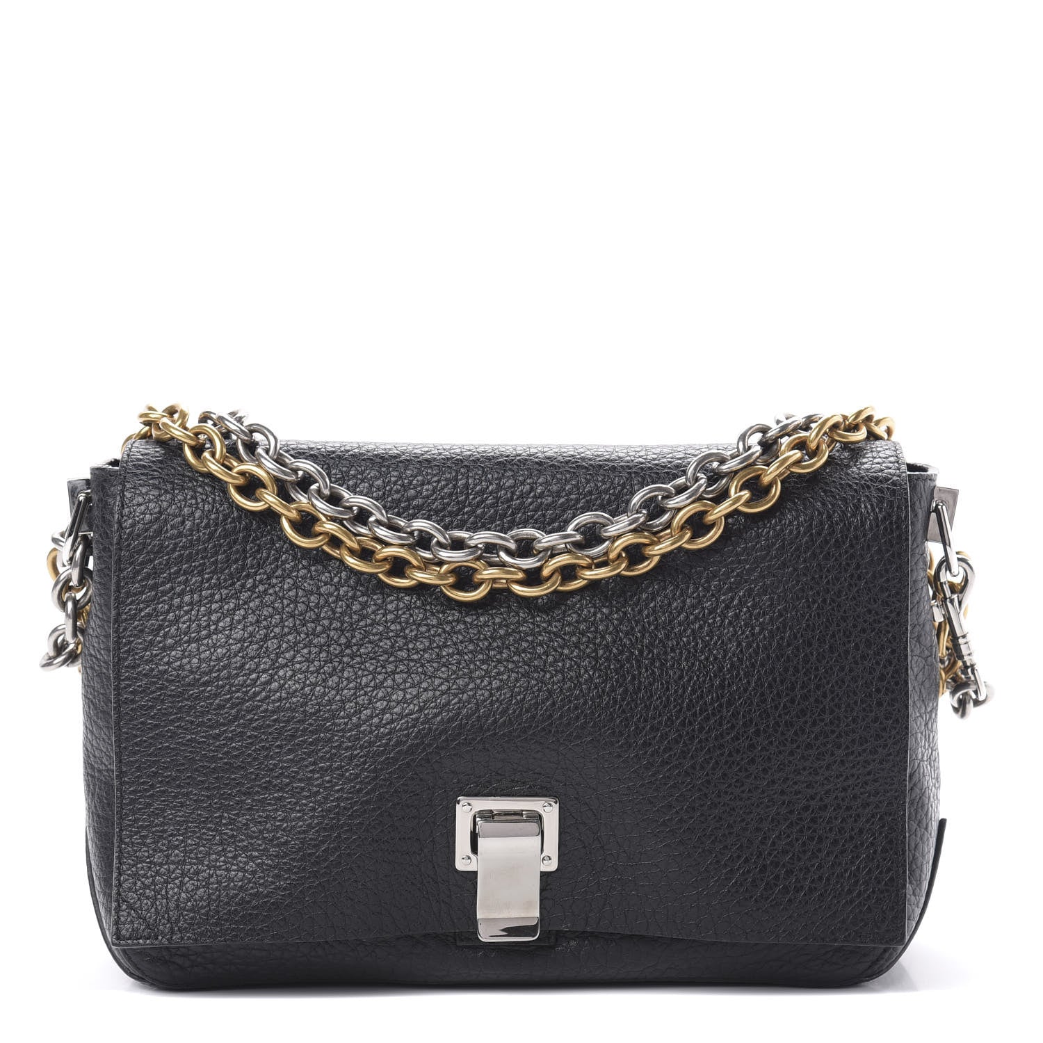 Proenza Schouler Pebbled Calfskin Small Courier Black 1 of 14