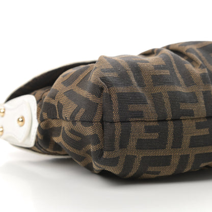 Fendi Zucca Cuoio Lucido Small Chef Shoulder Bag Tobacco White 9 of 12