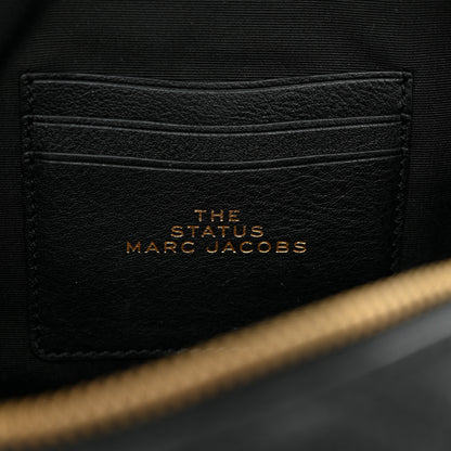 Marc Jacobs Grained Calfskin Quilted The Status Round Crossbody Black 6 of 10