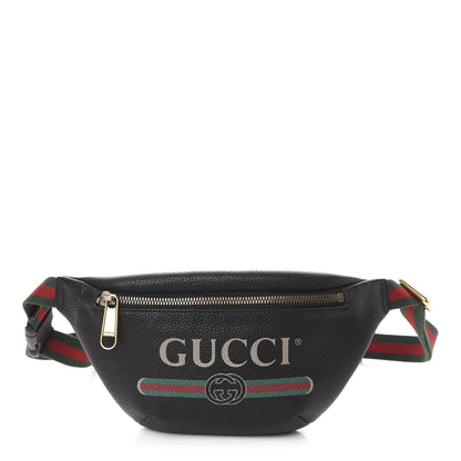 Gucci Grained Calfskin Small Logo Belt Bag Black 1 of 10