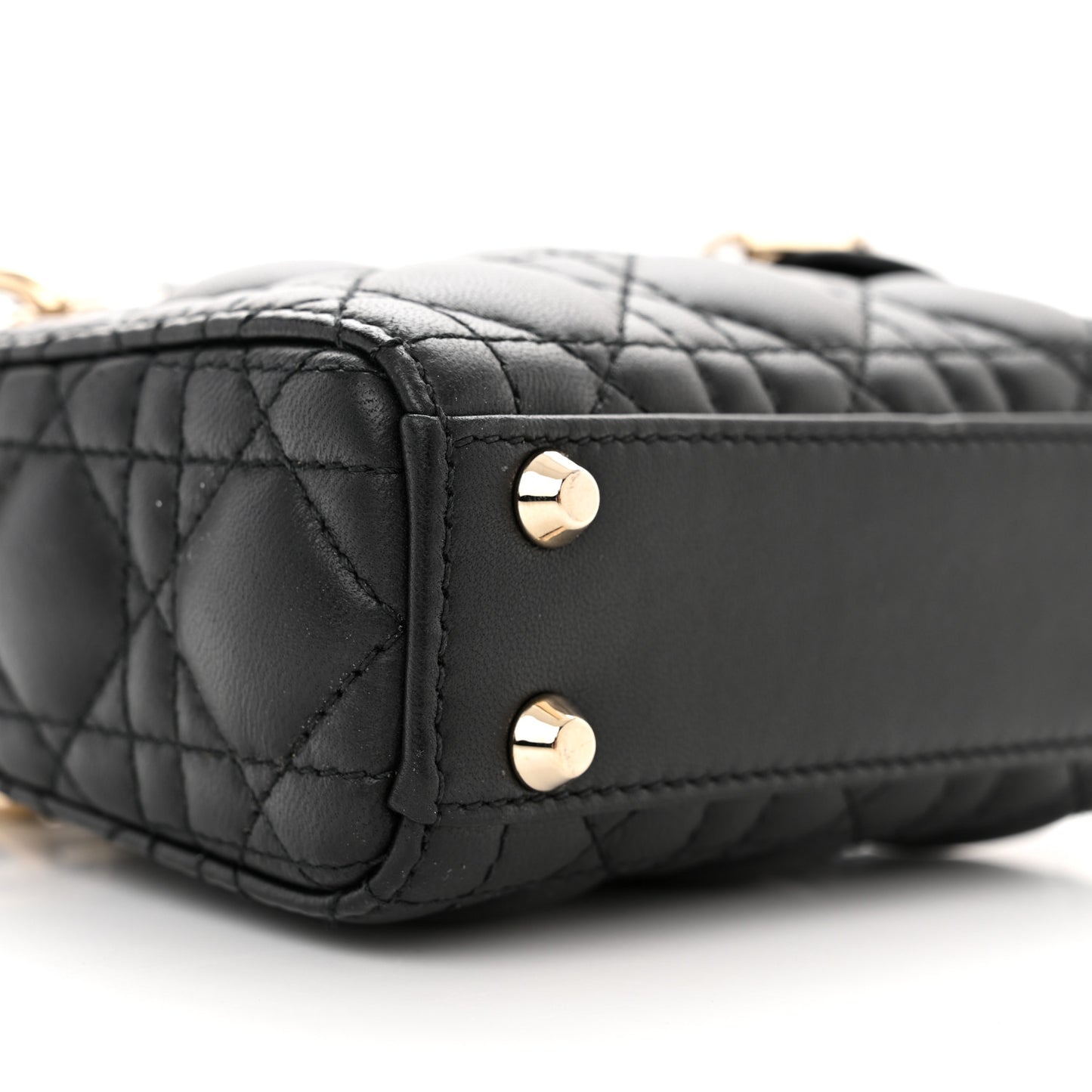 Lambskin Cannage Micro Lady Dior Black