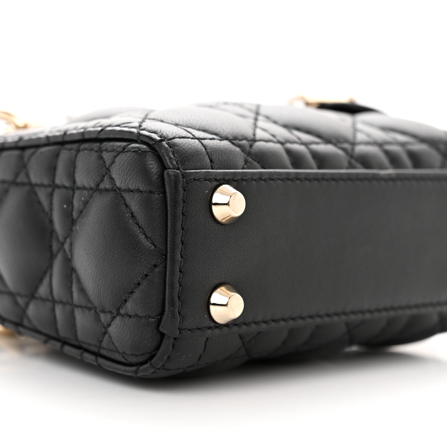 Christian Dior Lambskin Cannage Micro Lady Dior Black 8 of 9