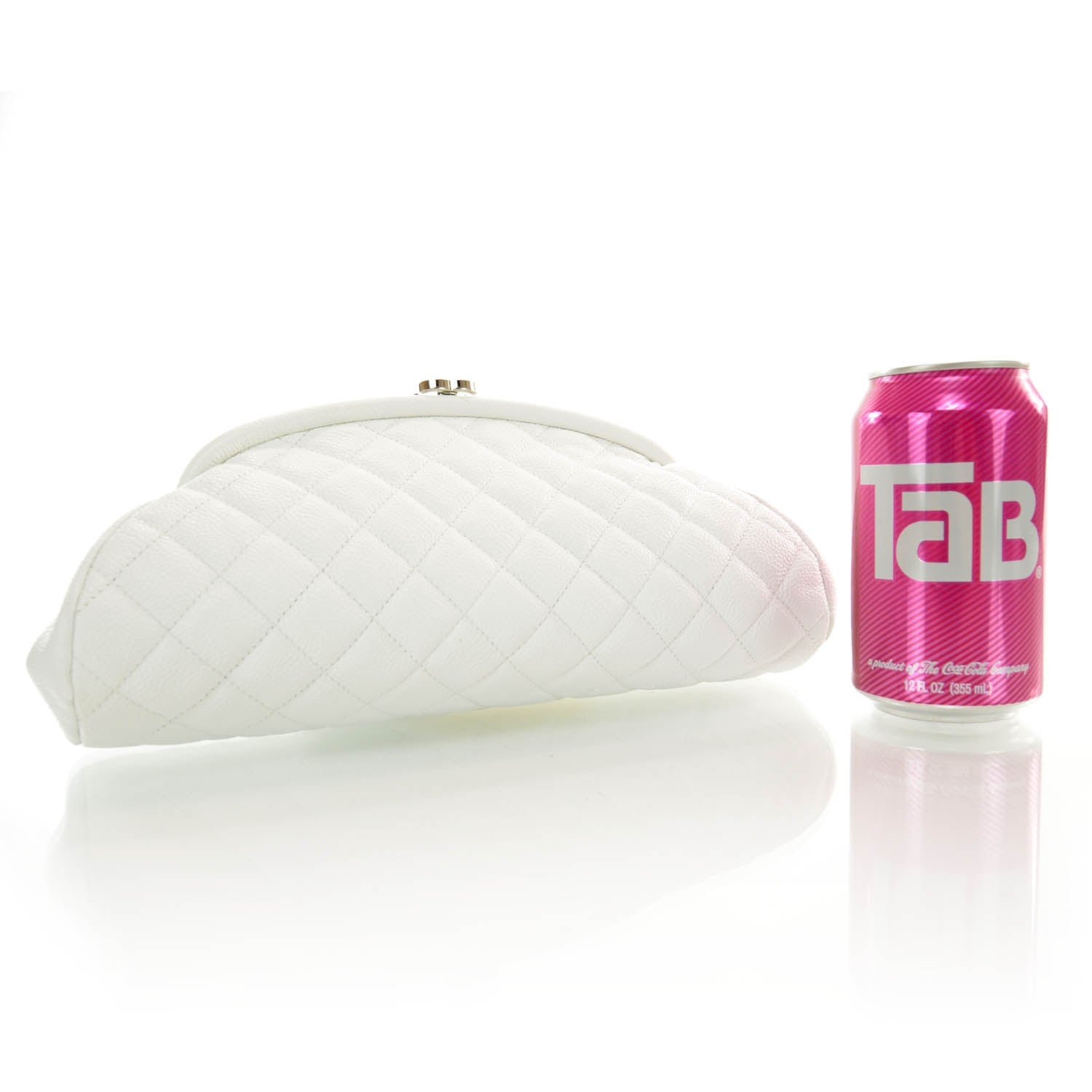Chanel Caviar Quilted Timeless Clutch White 2 of 7