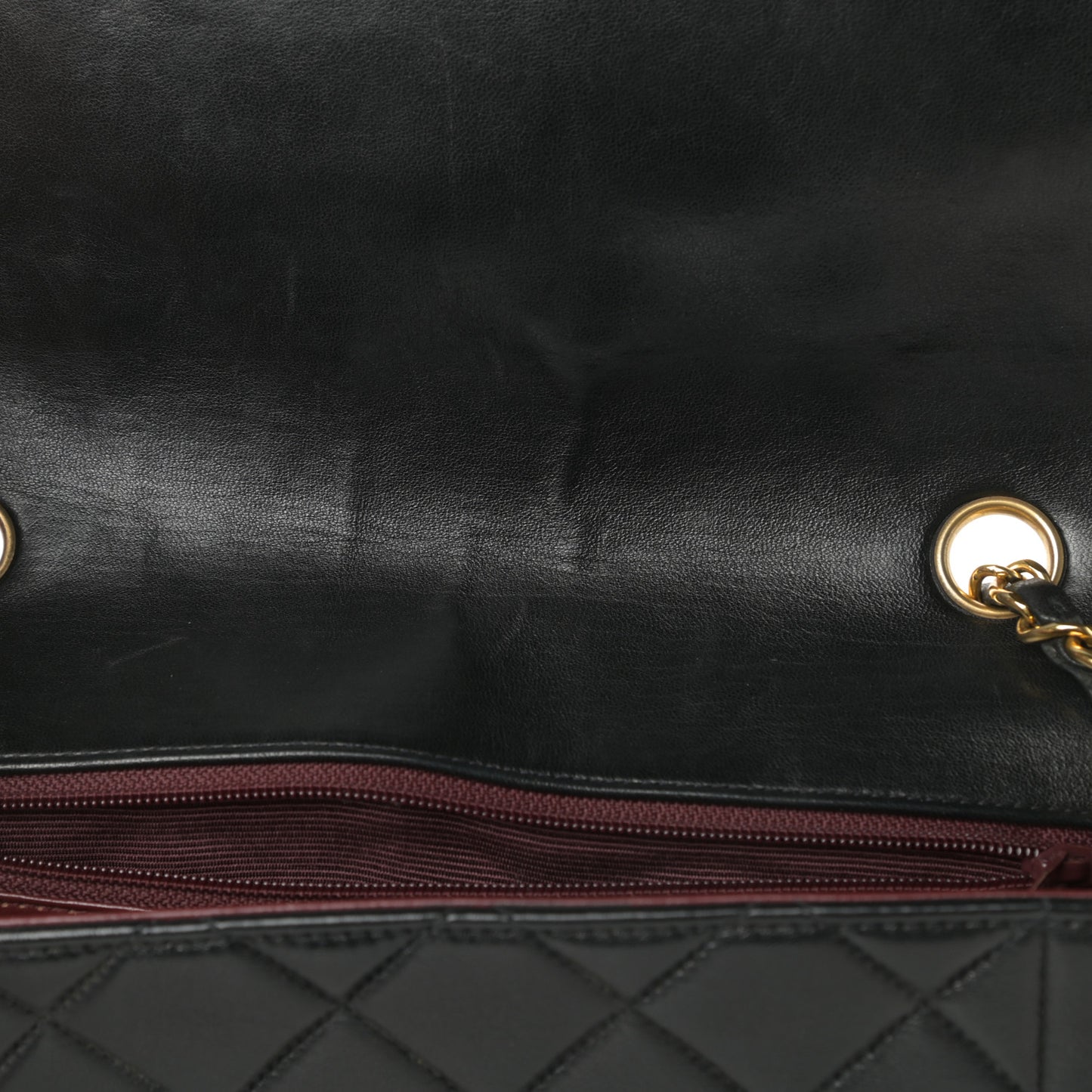 Lambskin Quilted Medium Single Flap Black