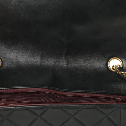 Chanel Lambskin Quilted Medium Single Flap Black 12 of 14