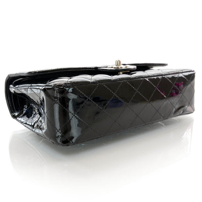 Chanel Patent Medium Double Flap Black 4 of 9