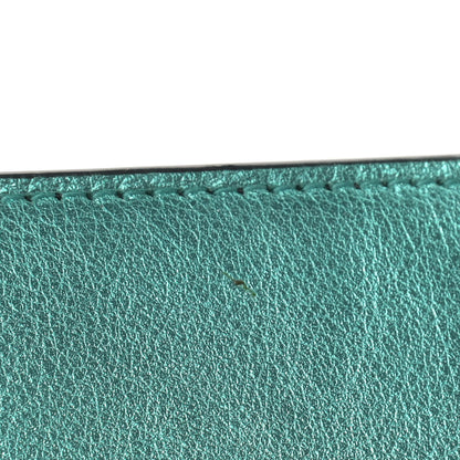 Saint Laurent Laminated Calfskin Classic Monogram Kate Tassel Chain Wallet Green 10 of 10