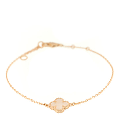 Van Cleef & Arpels 18K Yellow Gold Mother of Pearl Sweet Alhambra Bracelet 1 of 4