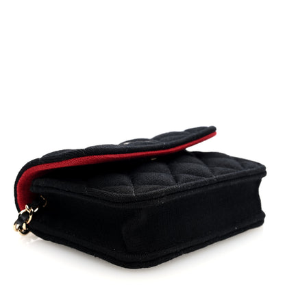 Chanel Jersey Quilted Micro Mini Flap Black 4 of 11