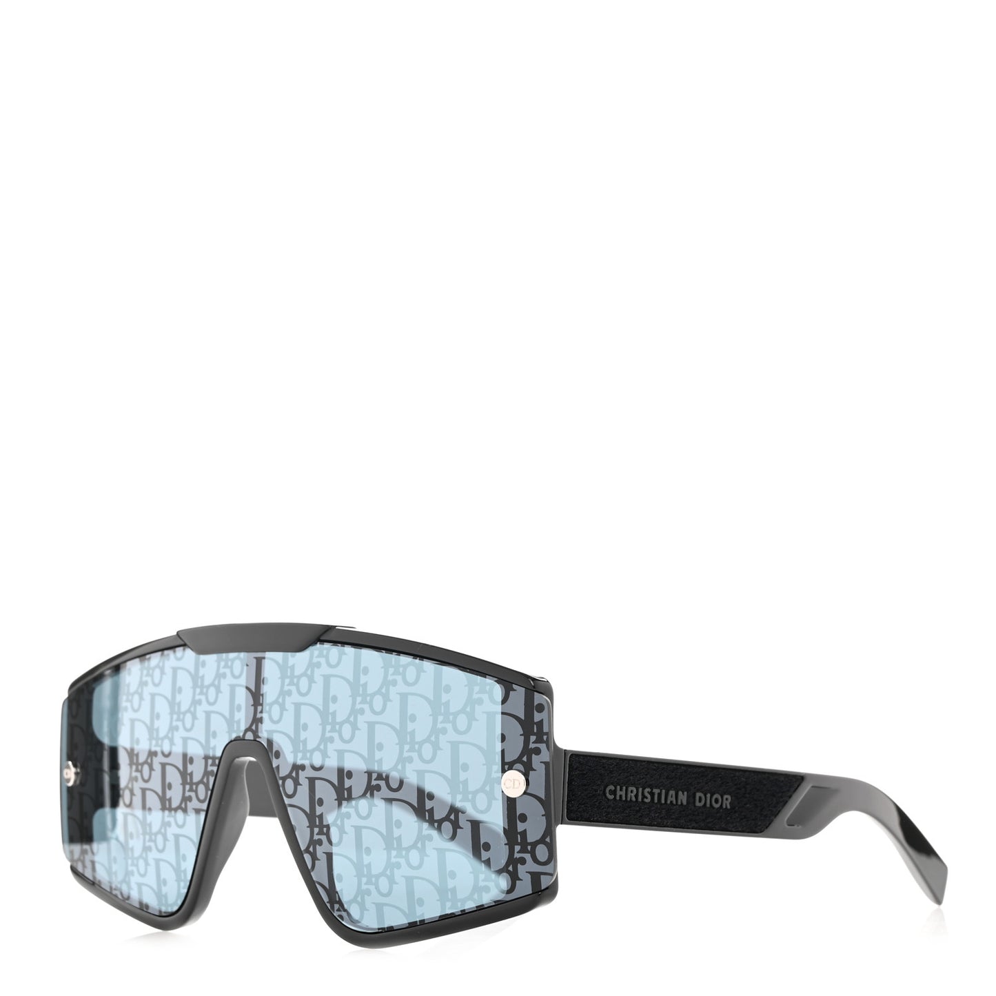 Acetate Diorxtrem MU Oblique Mask Sunglasses Black