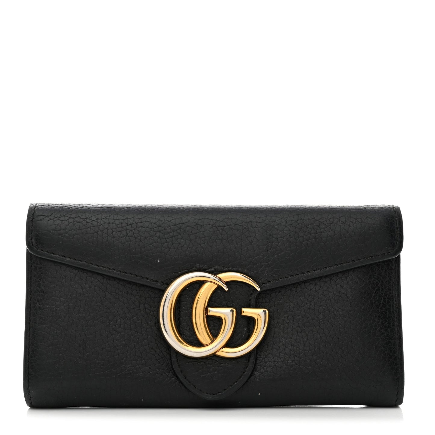 Cellarius Calfskin GG Marmont Continental Wallet Black