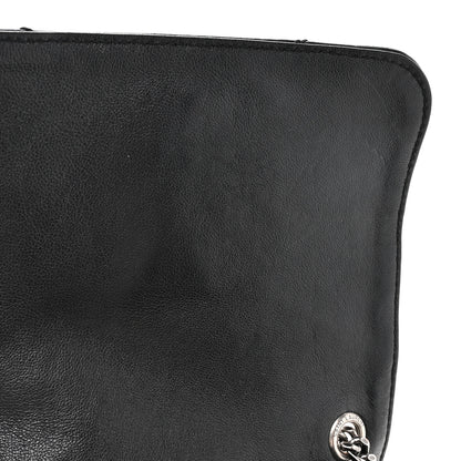 Saint Laurent Pebbled Lambskin Chevron Monogram Small Nolita Black 13 of 17