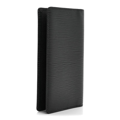 Louis Vuitton Epi Checkbook Organizer Wallet Black 3 of 7
