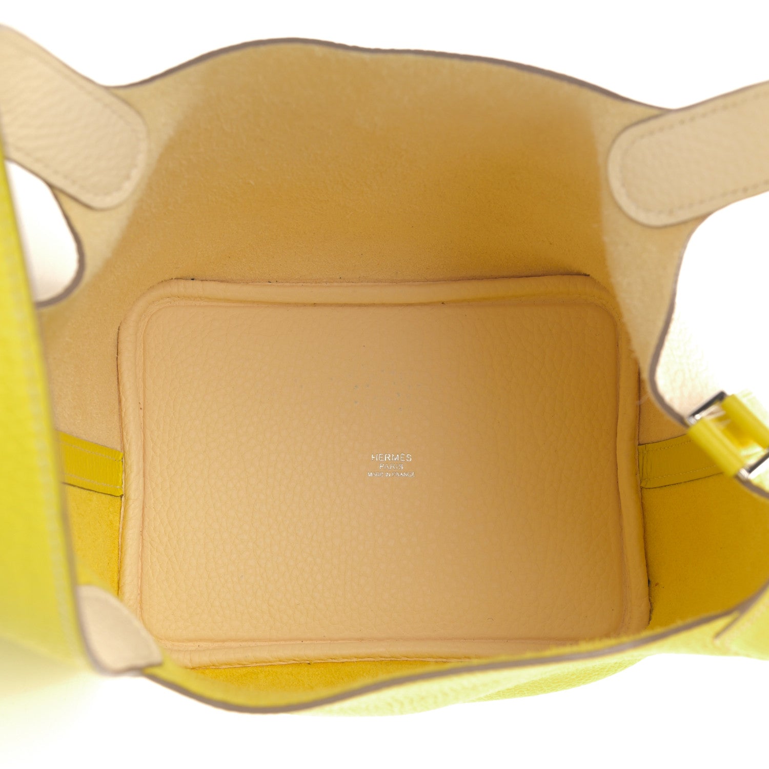 Hermes Taurillon Clemence Casaque Picotin Lock 18 PM Lime Nata 4 of 10