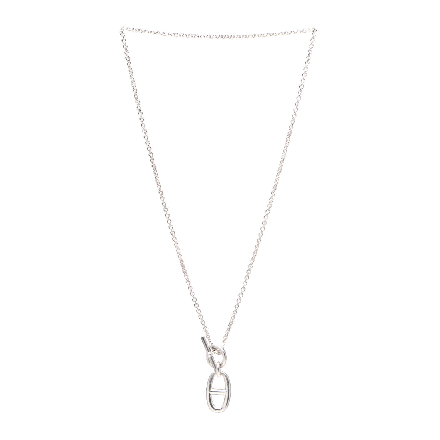 Hermes Sterling Silver Amulette Chaine d'Ancre Necklace 3 of 4