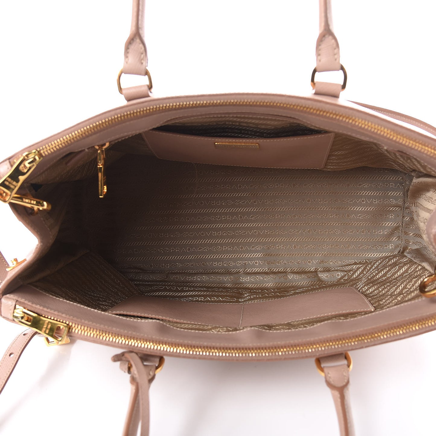 Saffiano Medium Galleria Double Zip Tote Cammeo