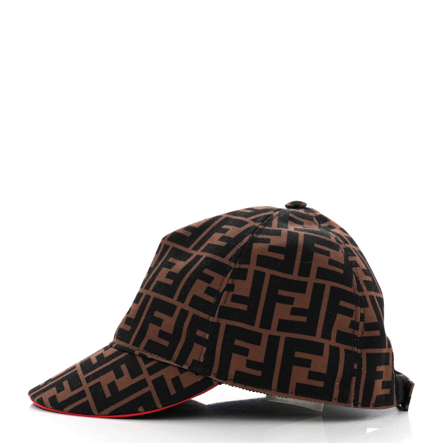 Fendi Canvas FF Reloaded Baseball Hat Tobacco Red 4 of 8