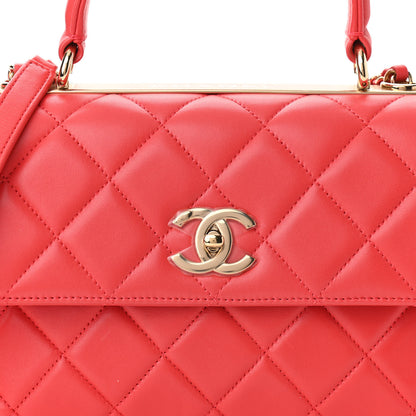 Chanel Lambskin Quilted Small Trendy CC Flap Dual Handle Bag Red 10 of 10