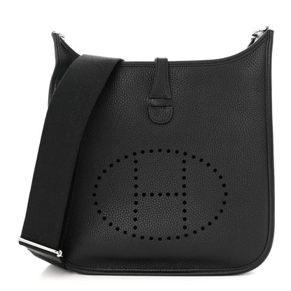 Hermes Taurillon Clemence Evelyne III PM Black 1 of 10