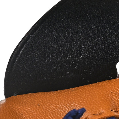 Hermes Milo Lambskin Grigri Rodeo Pegase Horse Bag Charm PM Sesame Black Bleu Saphir 3 of 6
