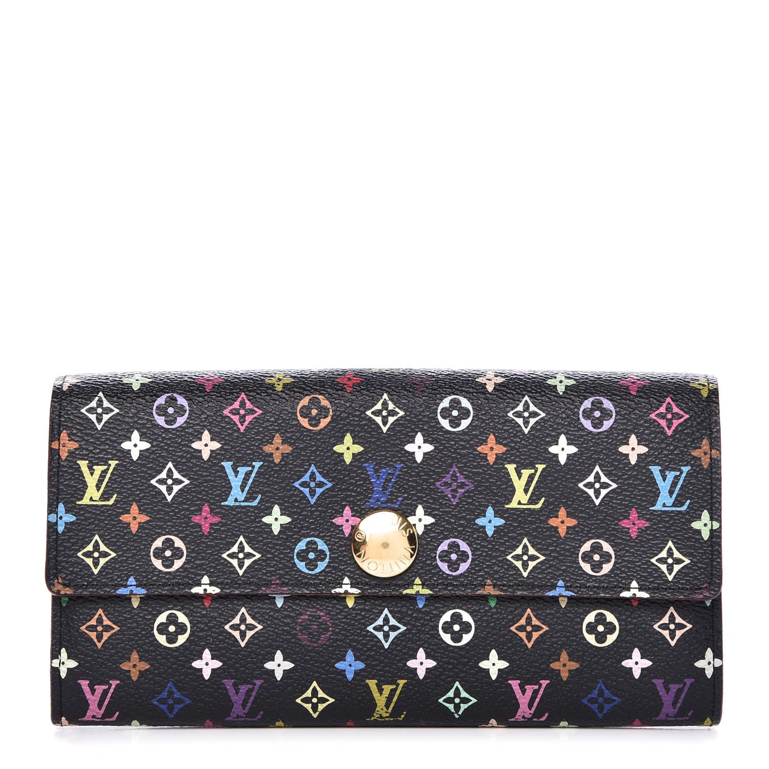 Louis Vuitton Monogram Multicolor Sarah Wallet Black Grenade 1 of 13