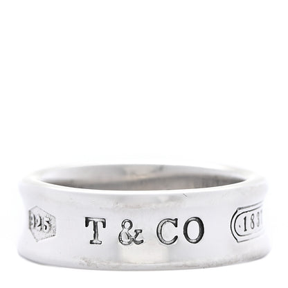 Tiffany Sterling Silver 1837 Band Ring 55 7.25 1 of 5