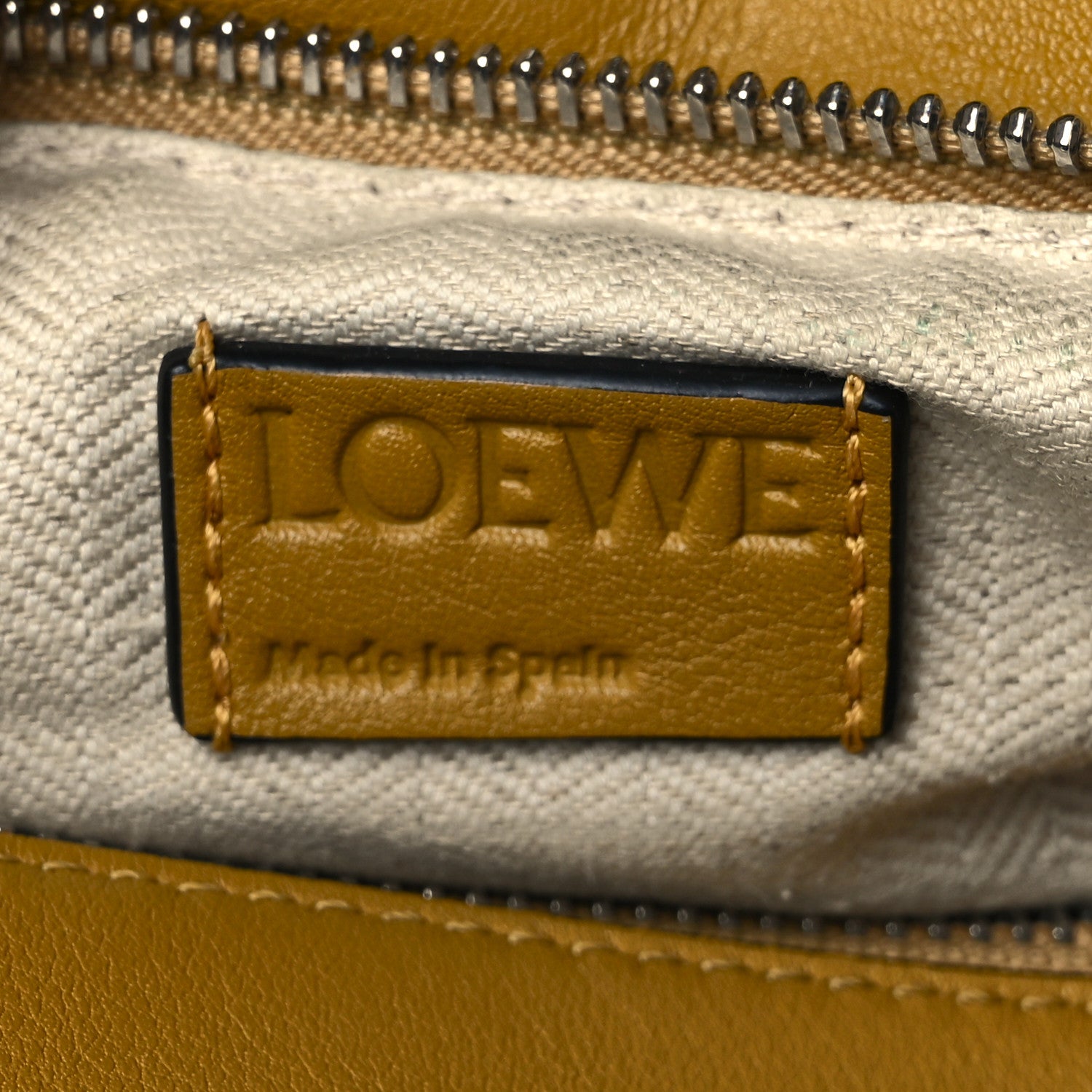 Loewe Grained Calfskin Small Puzzle Bag Ocre Yellow 5 of 9