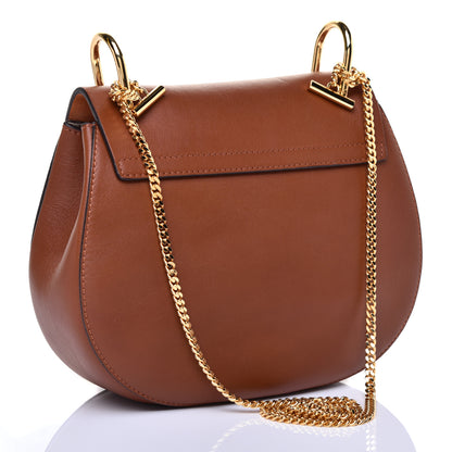 Chloe Suede Smooth Calfskin Drew Shoulder Bag Classic Tobacco 3 of 11