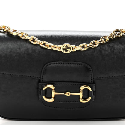 Gucci Azalea Calfskin Small Horsebit 1955 Chain Shoulder Bag Black 7 of 9