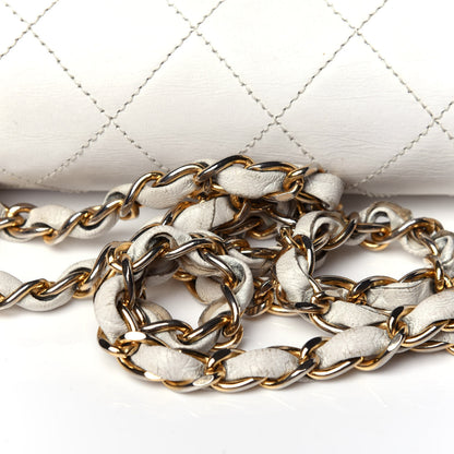 Chanel Lambskin Quilted Medium Double Flap White 11 of 17