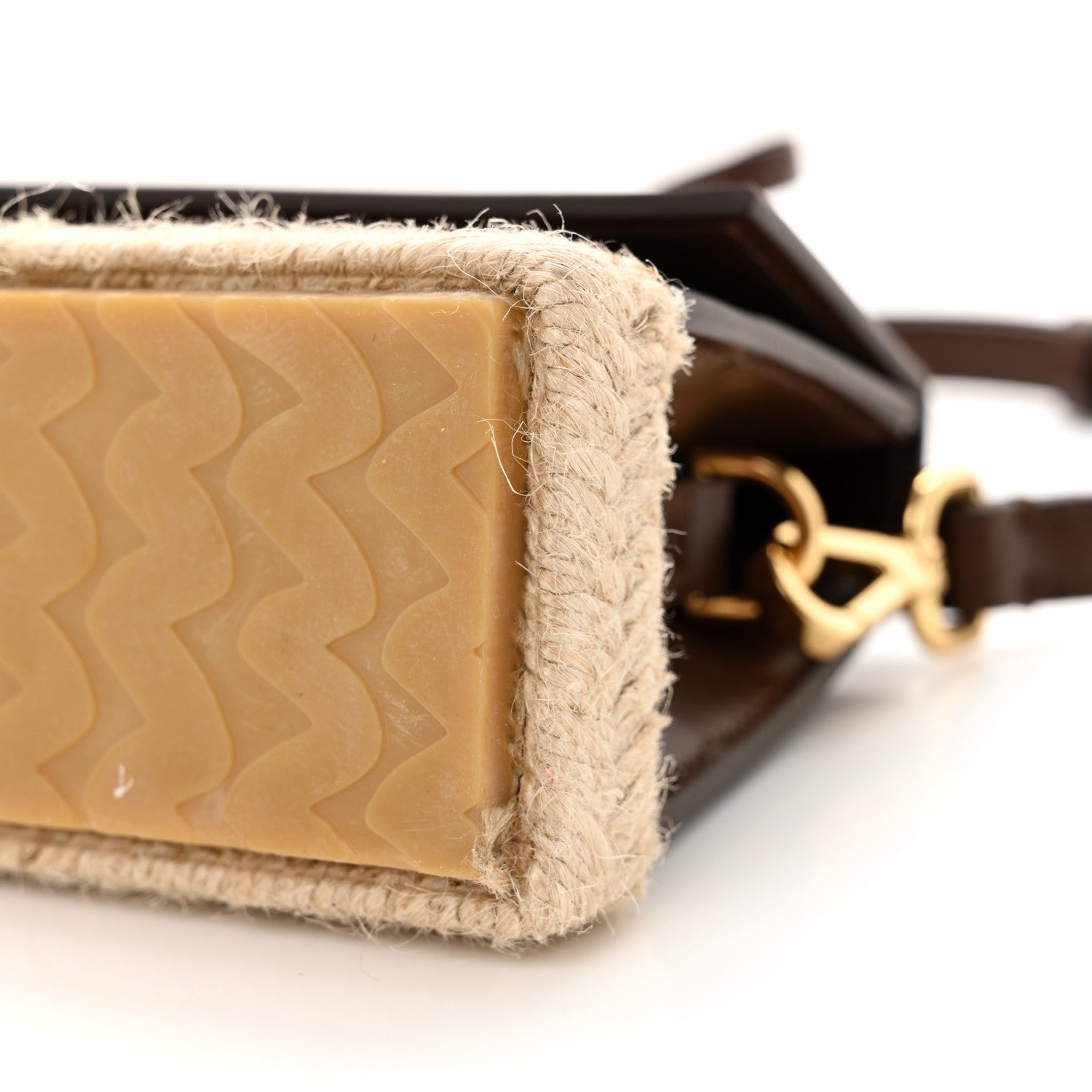 Jacquemus Calfskin Raffia Le Chiquito Long Cordao Brown 1738791