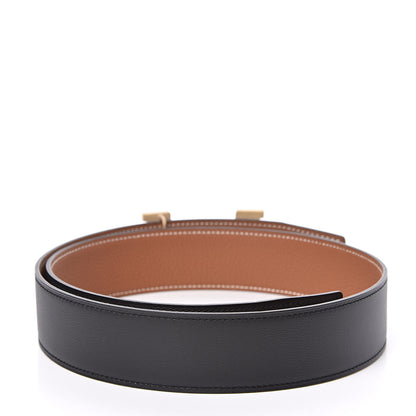 Hermes Box Togo 32mm H Belt 80 Black Gold 3 of 7