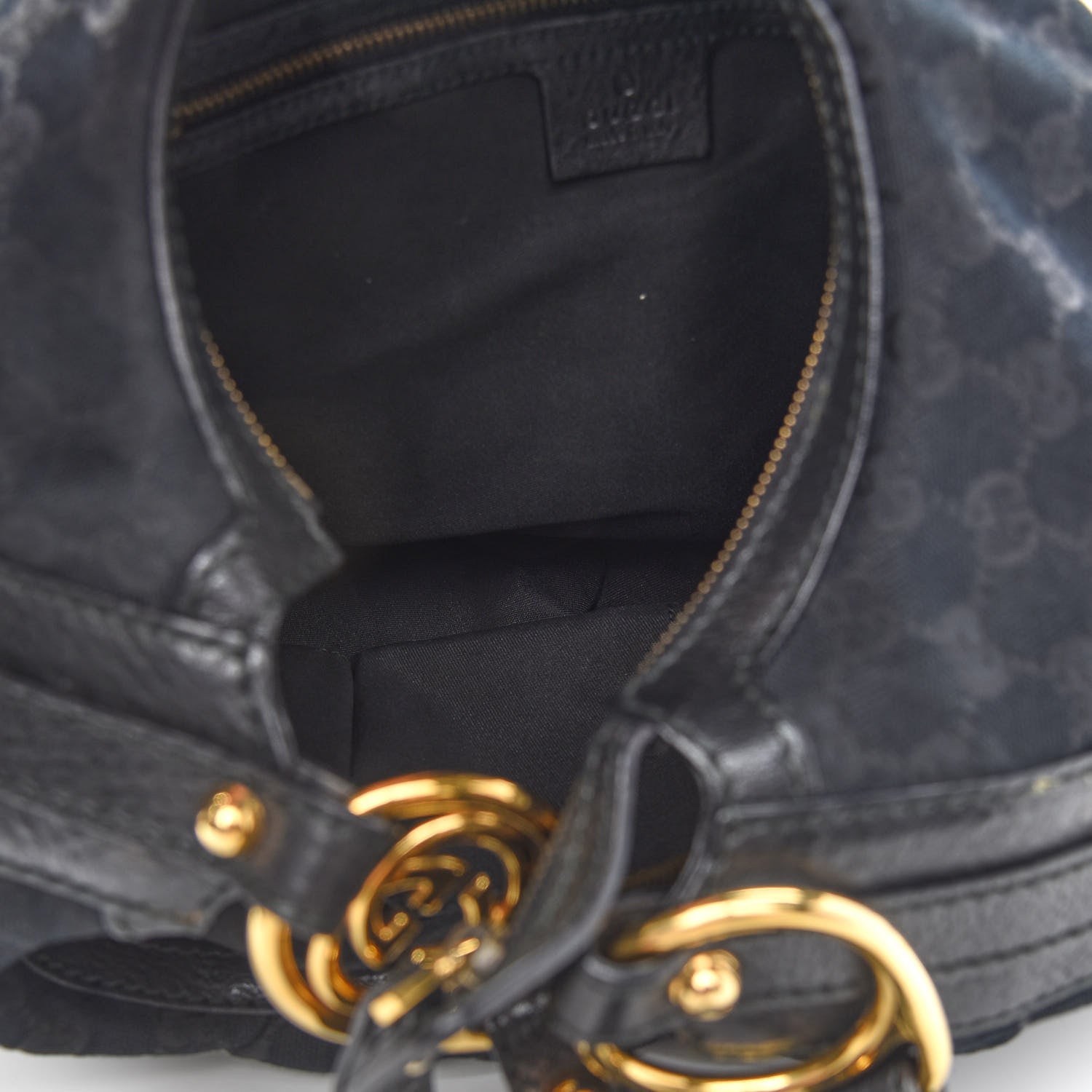 Gucci Monogram Medium Interlocking Hobo Black 4 of 11