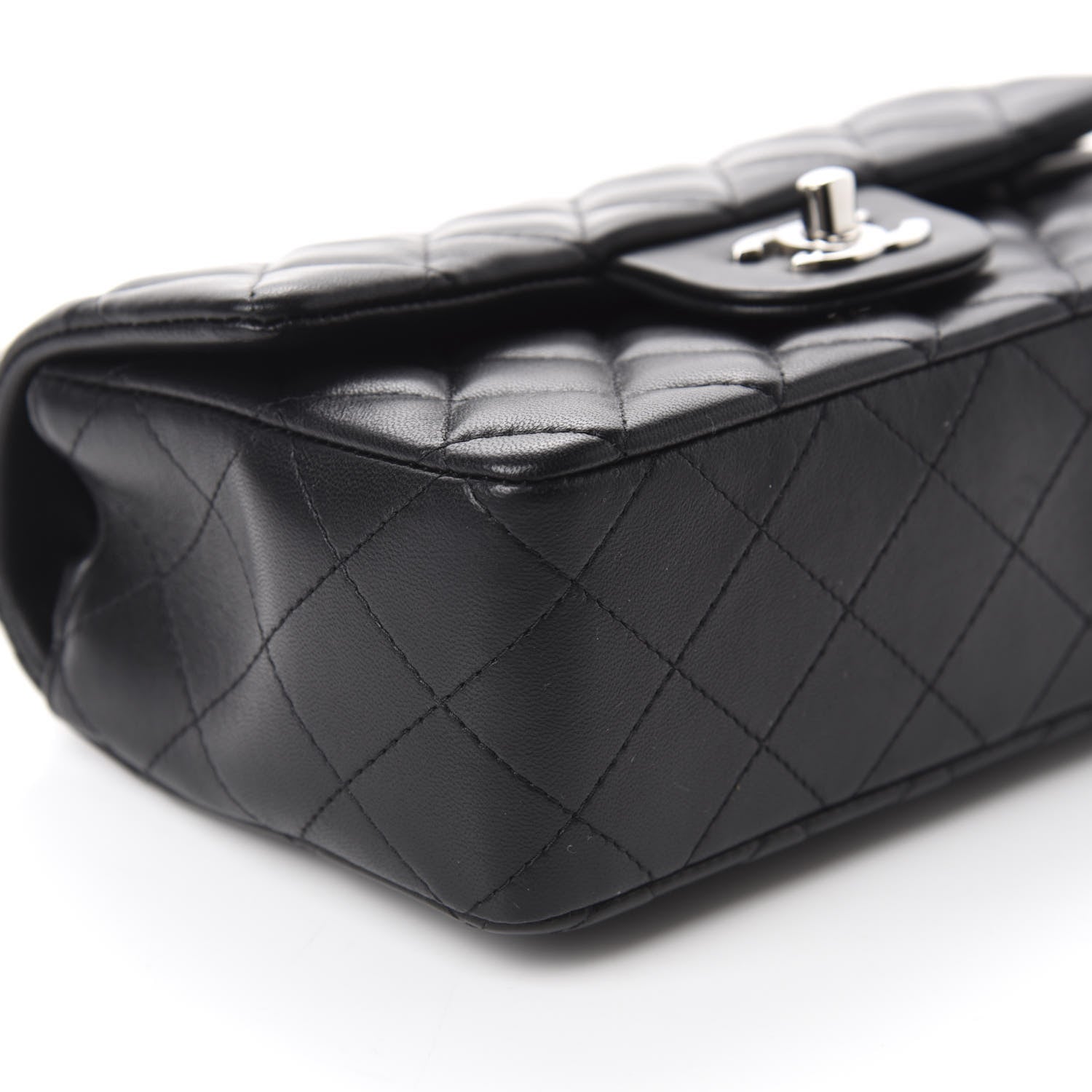 Chanel Lambskin Quilted Mini Rectangular Flap Black 6 of 11
