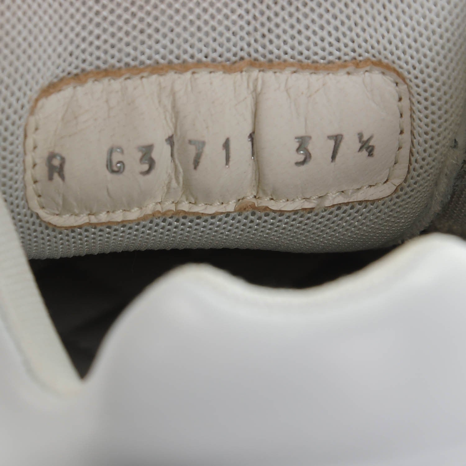 Chanel Calfskin Neoprene CC Sneakers 37.5 White Black 6 of 7