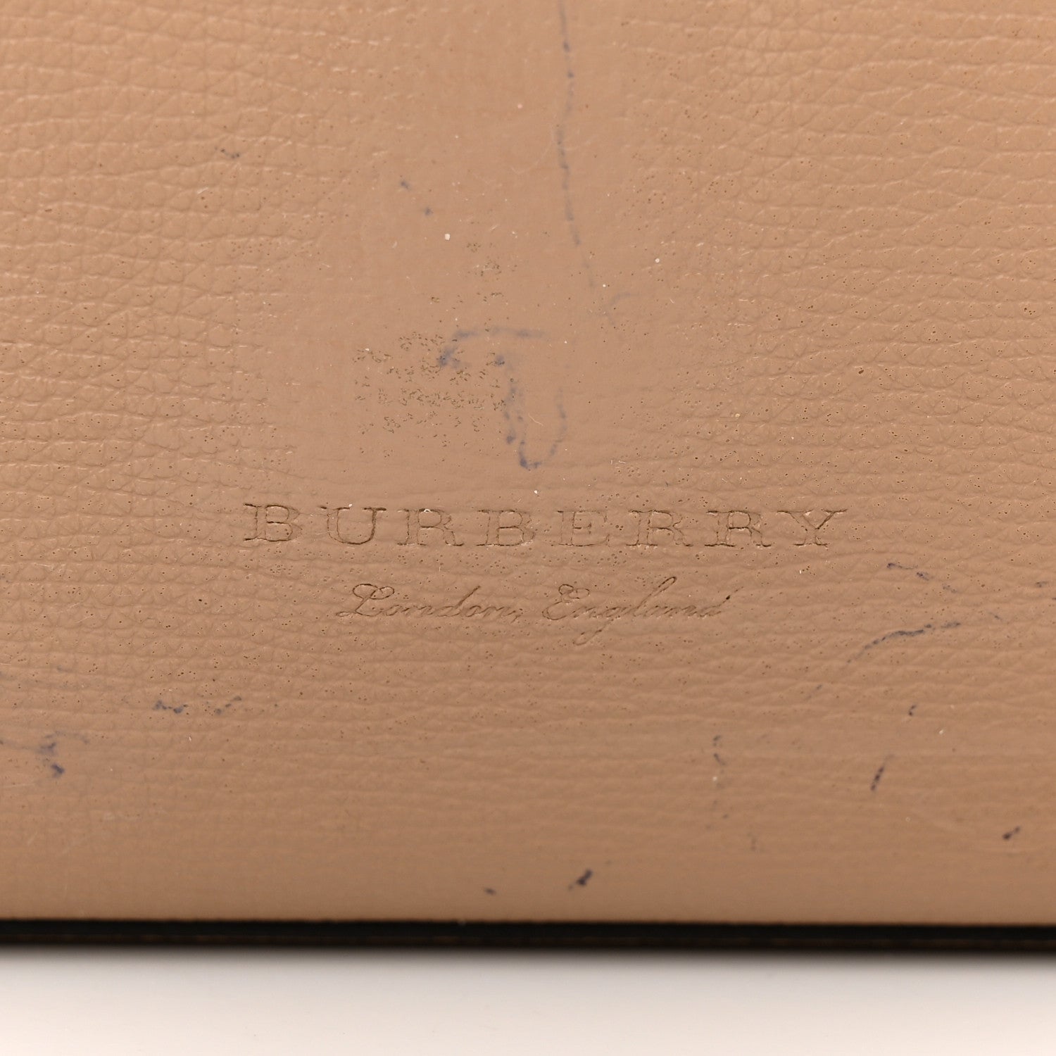 Burberry Grainy Calfskin Haymarket Check Medium Reversible Tote Camel 10 of 27
