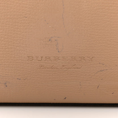 Burberry Grainy Calfskin Haymarket Check Medium Reversible Tote Camel 10 of 27