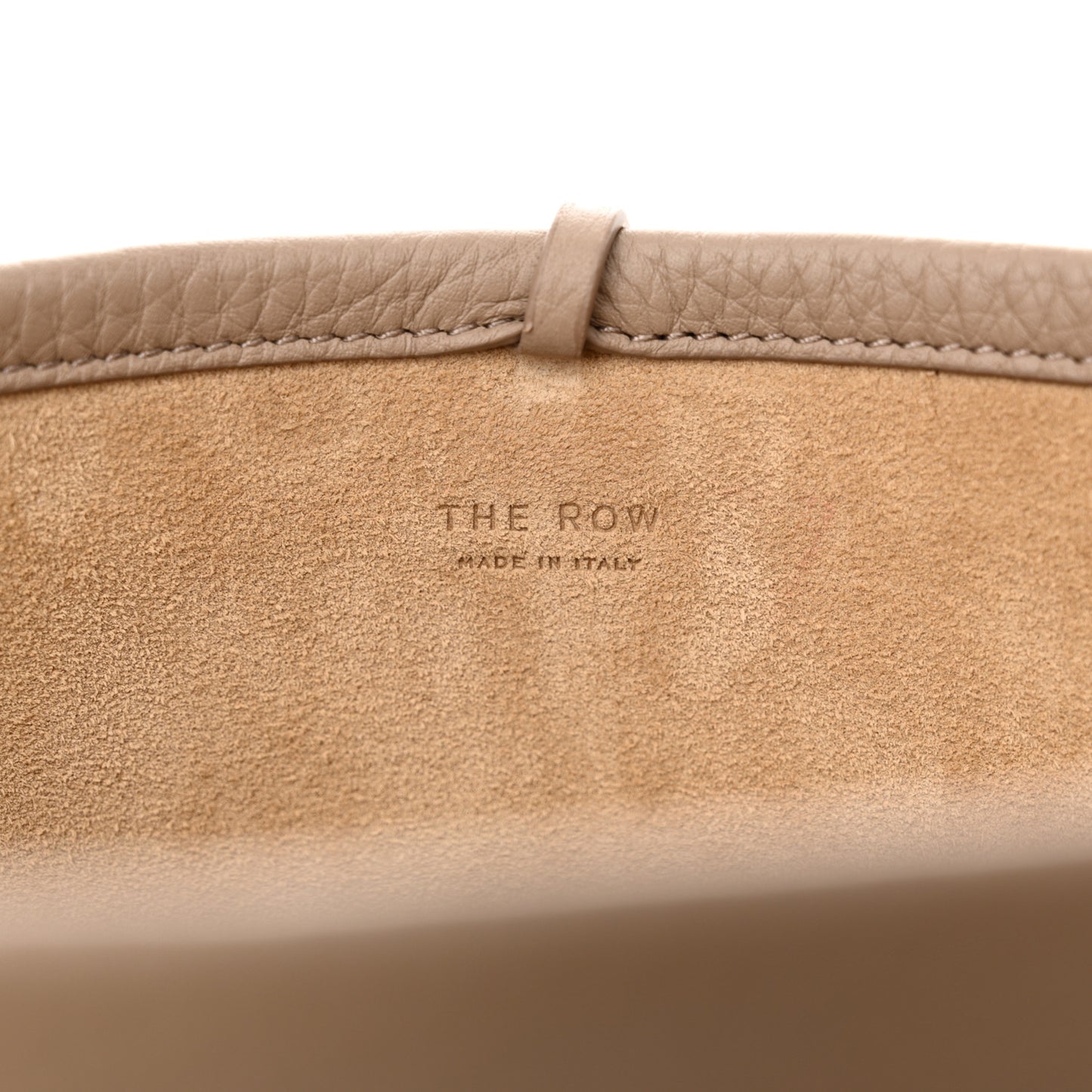 Grained Calfskin Small N/S Park Tote Dark Taupe