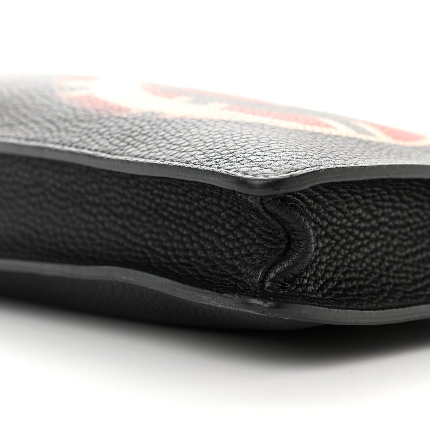 Calfskin Kingsnake Print Messenger Black