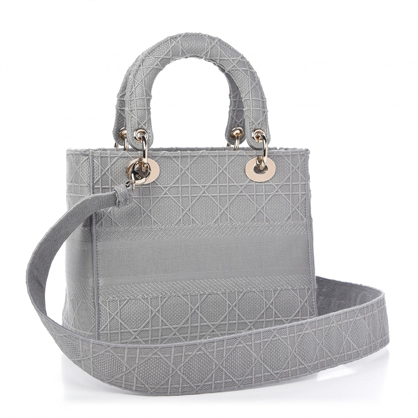 Canvas Embroidered Cannage Medium Lady D-Lite Gray