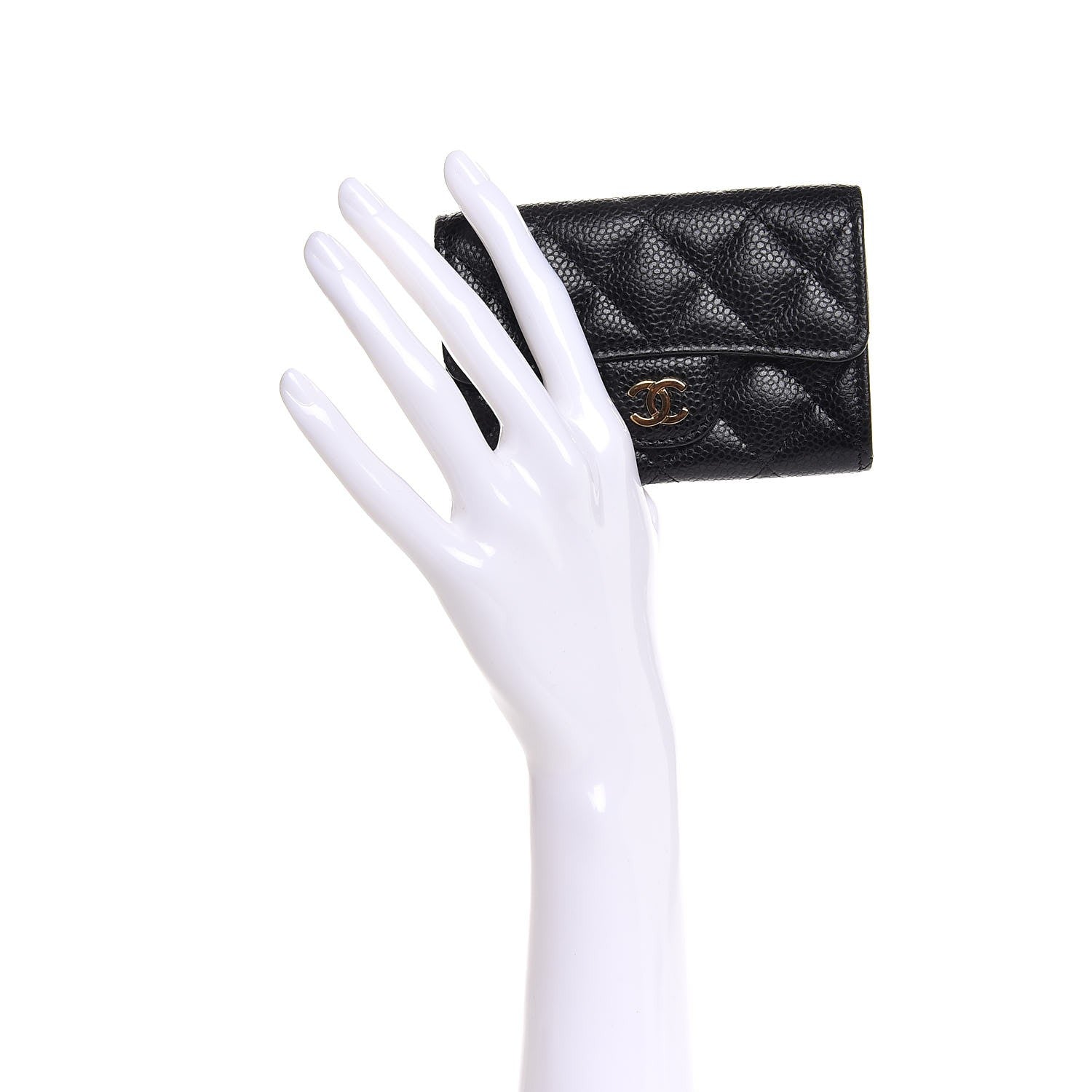 Chanel Caviar Quilted Flap Card Holder Black 2 of 8