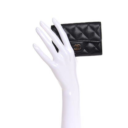 Chanel Caviar Quilted Flap Card Holder Black 2 of 8