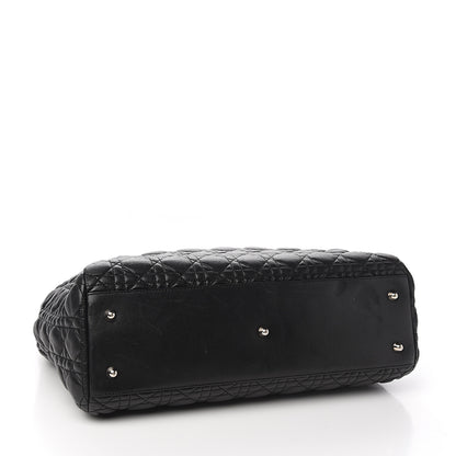 Christian Dior Lambskin Cannage Large Dior Soft Shopping Tote Black 3 of 10