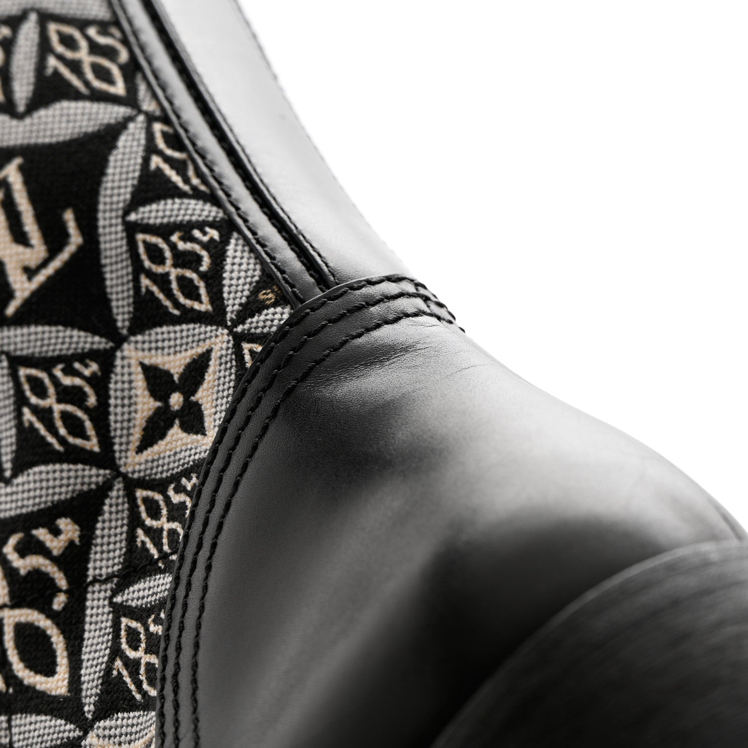Louis Vuitton Jacquard Calfskin Since 1854 Metropolis Flat Ranger Boot 36 Gray 11 of 11