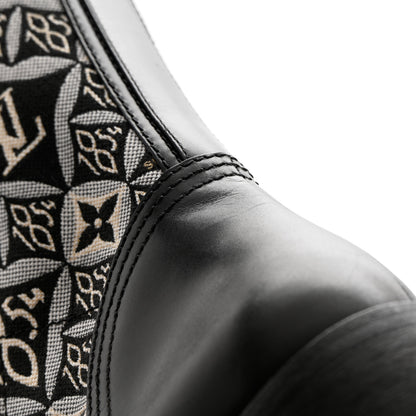 Louis Vuitton Jacquard Calfskin Since 1854 Metropolis Flat Ranger Boot 36 Gray 11 of 11