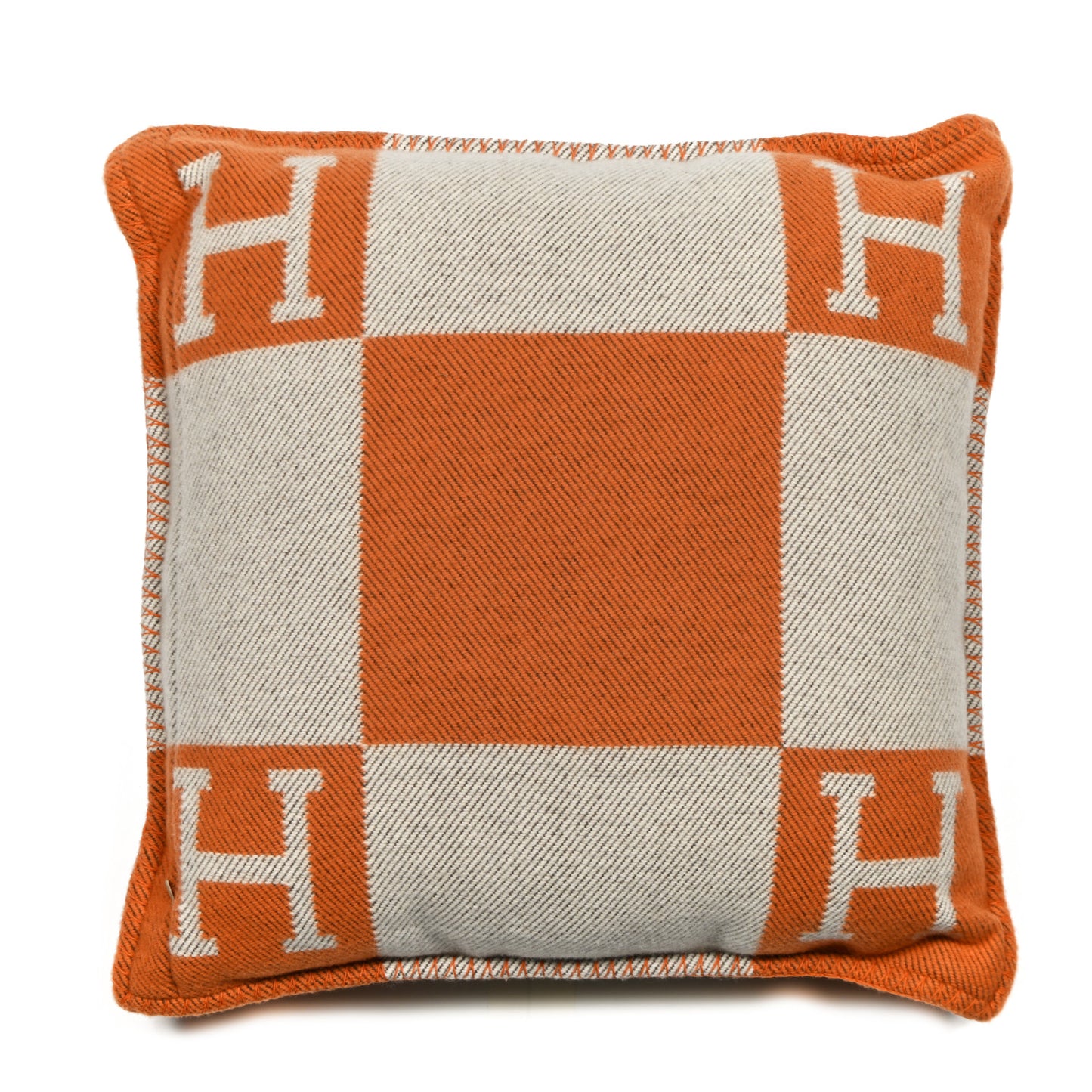 Wool Cashmere Avalon Pillow GM Ecru Potiron