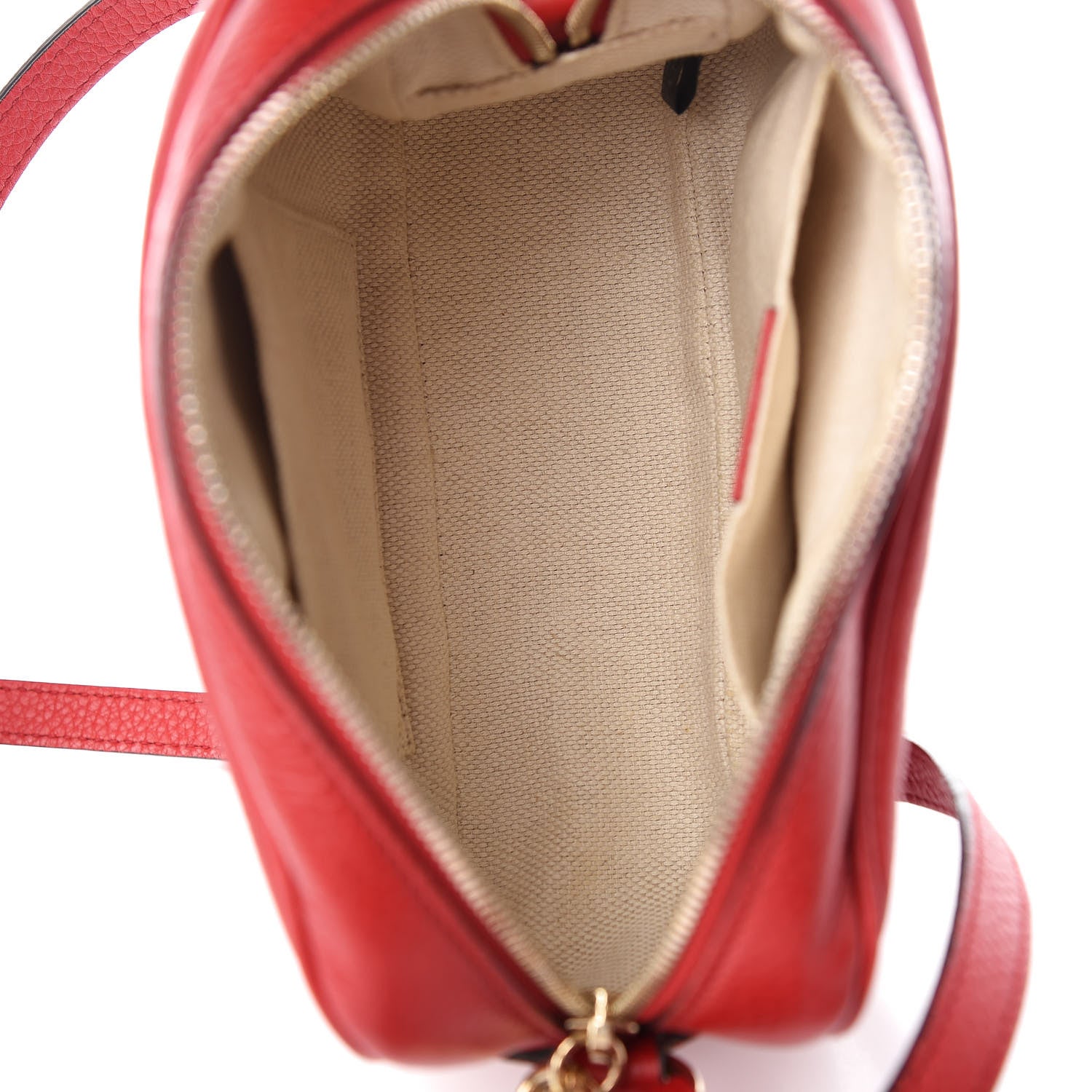 Gucci Pebbled Calfskin Small Soho Disco Bag Tabasco Red 5 of 11