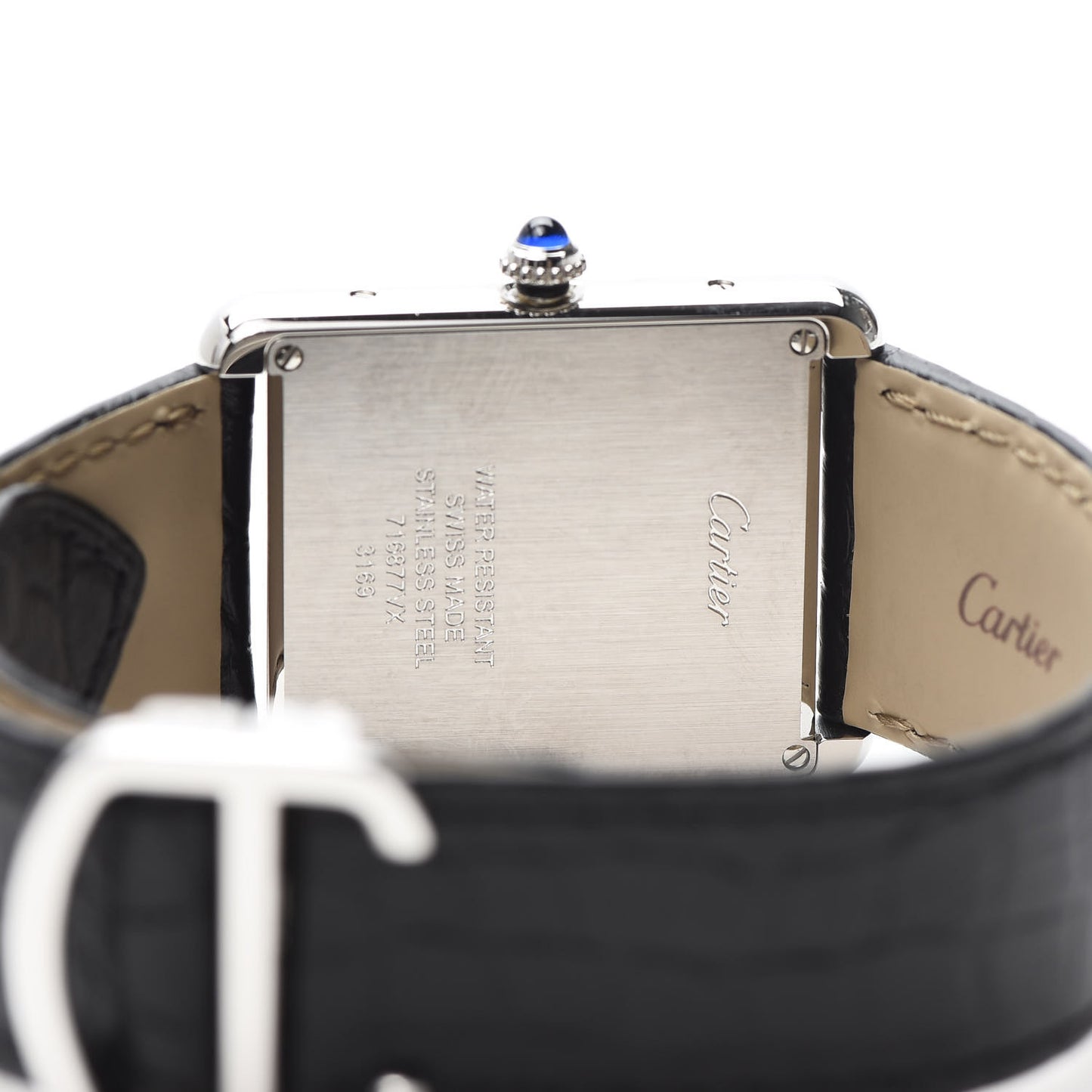 Stainless Steel Alligator 27mm Tank Solo Quartz Watch